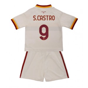 AS Roma Santiago Castro #9 Jalkapallovaatteet Lasten Vieraspeliasu 2026-27 Lyhythihainen (+ Lyhyet housut)